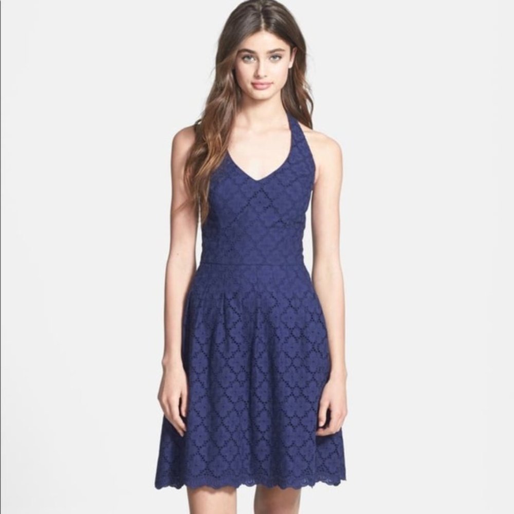 Lily TRUE NAVY CHARLESTON EYELET ROSS DRESS